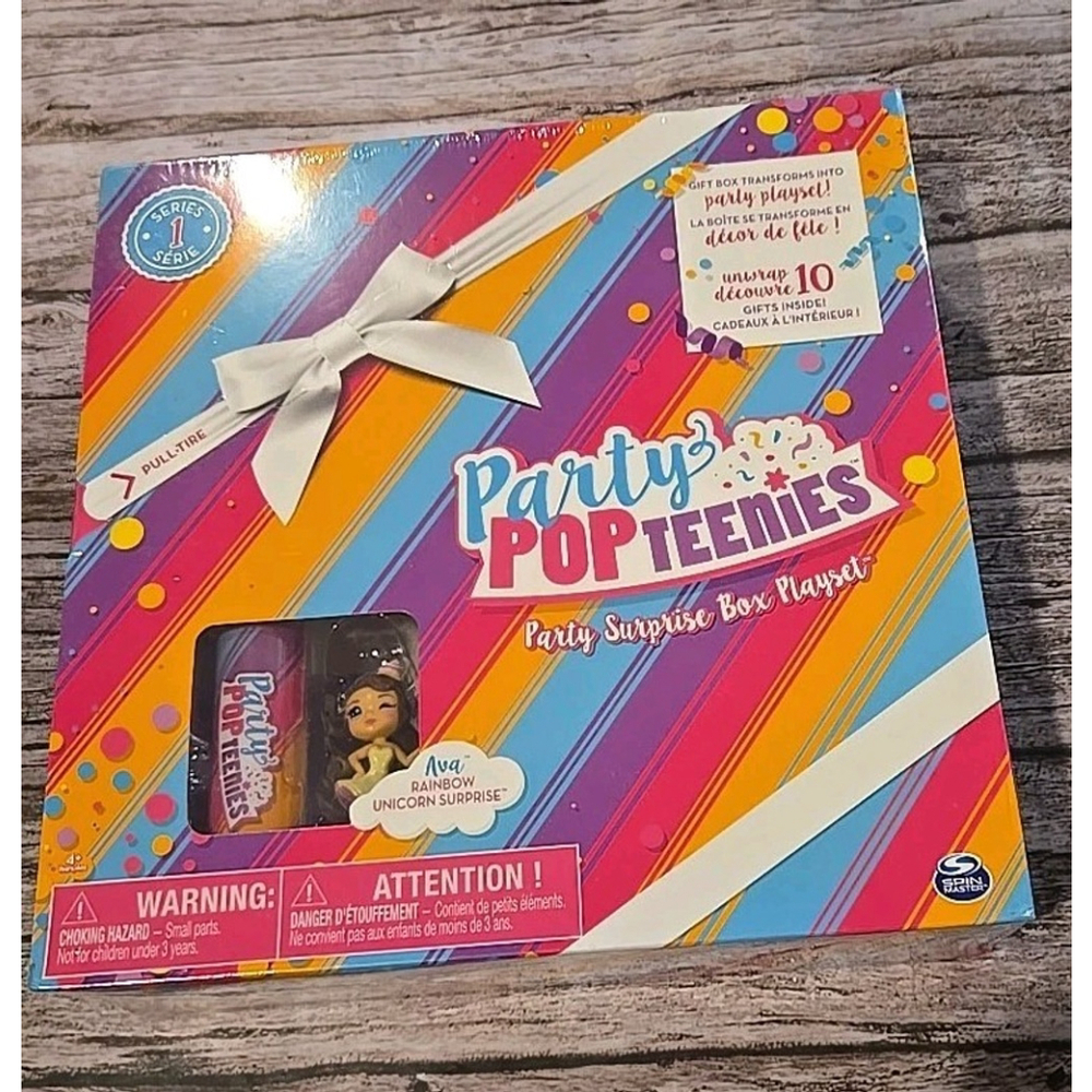 Party Pop Teenies Surprise Box Rainbow Unicorn Ava New-Sealed (199)
